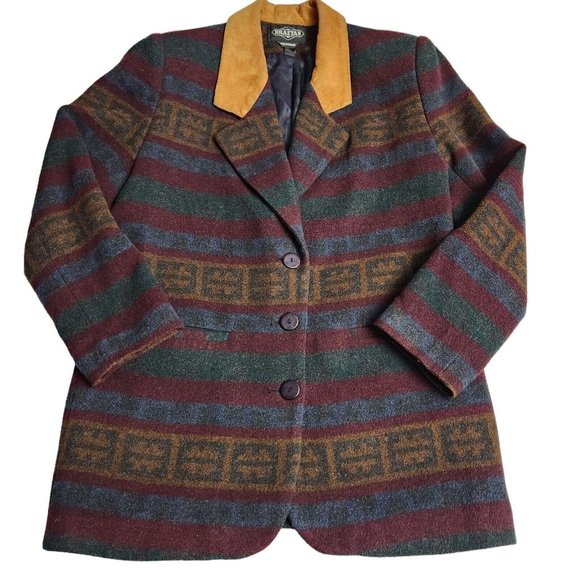 Braetan Aztec Blazer Wool Blend Sport Coat Jacket Southwestern Women’s - Picture 4 of 8